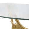 Mensola da parete in metallo dorato con ripiano in vetro Tisty Stock