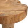 Sgabello artigianale in legno teak stile etnico naturale Kursi Sconti