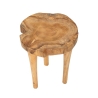 Sgabello artigianale in legno teak stile etnico naturale Kursi Offerta