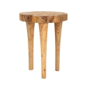 Sgabello artigianale in legno teak stile etnico naturale Kursi Promozione