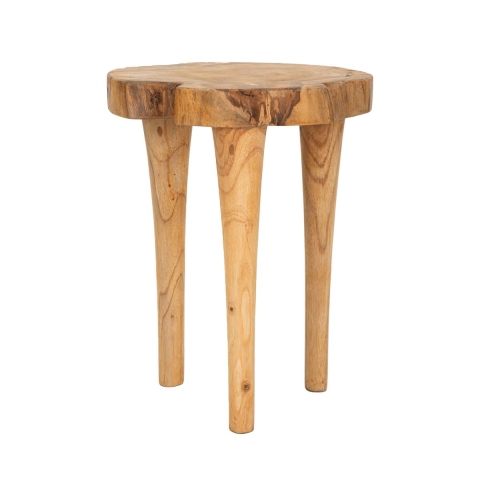 Sgabello artigianale in legno teak stile etnico naturale Kursi Promozione