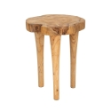 Sgabello artigianale in legno teak stile etnico naturale Kursi Saldi