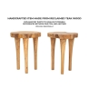 Sgabello artigianale in legno teak stile etnico naturale Kursi Caratteristiche
