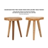 Sgabello artigianale in legno teak naturale stile etnico Budut Modello