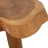 Sgabello artigianale in legno teak naturale stile etnico Budut Sconti