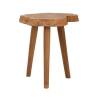 Sgabello artigianale in legno teak naturale stile etnico Budut Scelta