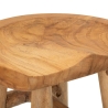 Sgabello in legno teak artigianale stile etnico rustico Sel Scelta