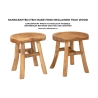 Sgabello in legno teak artigianale stile etnico rustico Sel Modello