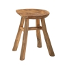 Sgabello in legno teak design naturale etnico Sel Slim Saldi