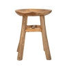 Sgabello in legno teak design naturale etnico Sel Slim Offerta