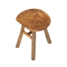Sgabello in legno teak design naturale etnico Sel Slim Sconti