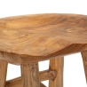 Sgabello in legno teak design naturale etnico Sel Slim Catalogo