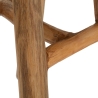 Sgabello in legno teak design naturale etnico Sel Slim Scelta