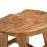 Sgabello in legno teak design naturale etnico Sel Slim Modello