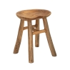 Sgabello in legno teak design naturale etnico Sel Slim Promozione