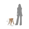 Sgabello in legno teak design naturale etnico Sel Slim Prezzo