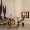 Tavolo quadrato 80x80cm in legno e metallo stile industriale Ankara Vendita