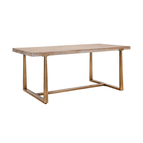 Tavolo da pranzo legno e metallo 90x180cm stile industriale Ankara Promozione