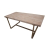 Tavolo da pranzo legno e metallo 90x180cm stile industriale Ankara Catalogo