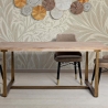 Tavolo da pranzo legno e metallo 90x180cm stile industriale Ankara Vendita