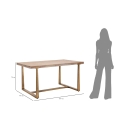 Tavolo da pranzo rettangolare in metallo e legno 90x150cm moderno Ankara Scelta