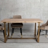 Tavolo da pranzo rettangolare in metallo e legno 90x150cm moderno Ankara Vendita