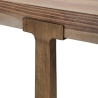 Tavolo da pranzo rettangolare in metallo e legno 90x150cm moderno Ankara Stock