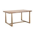 Tavolo da pranzo rettangolare in metallo e legno 90x150cm moderno Ankara Promozione