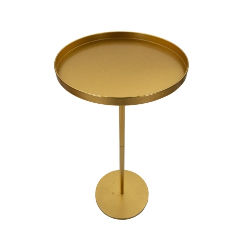 Tavolino alto rotondo in metallo dorato 51x100cm Doha Promozione
