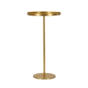 Tavolino alto rotondo in metallo dorato 51x100cm Doha Offerta