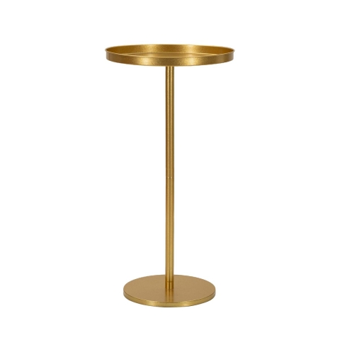 Tavolino alto in metallo dorato design moderno 41x80cm Doha Promozione