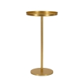 Tavolino alto in metallo dorato design moderno 41x80cm Doha Promozione