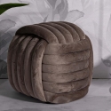 Pouf design intrecciato imbottito in velluto stile moderno Softy Catalogo