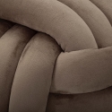 Pouf design intrecciato imbottito in velluto stile moderno Softy 