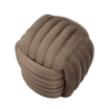 Pouf design intrecciato imbottito in velluto stile moderno Softy 