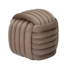 Pouf design intrecciato imbottito in velluto stile moderno Softy 