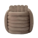 Pouf design intrecciato imbottito in velluto stile moderno Softy 