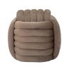 Pouf design intrecciato imbottito in velluto stile moderno Softy 