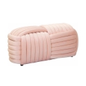 Panca pouf design moderno intrecciato in velluto 90x45x45cm Softy Costo