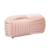 Panca pouf design moderno intrecciato in velluto 90x45x45cm Softy Costo