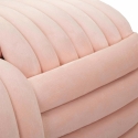 Panca pouf design moderno intrecciato in velluto 90x45x45cm Softy 