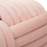 Panca pouf design moderno intrecciato in velluto 90x45x45cm Softy 