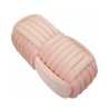 Panca pouf design moderno intrecciato in velluto 90x45x45cm Softy 