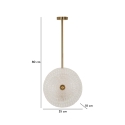 Lampadario in metallo dorato con paralumi in vetro decorato Glass Scelta