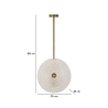 Lampadario in metallo dorato con paralumi in vetro decorato Glass Scelta