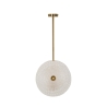 Lampadario in metallo dorato con paralumi in vetro decorato Glass Saldi