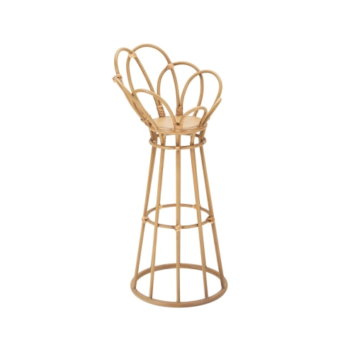 Portavasi per piante in metallo e rattan stile boho chic Panama Tower Promozione