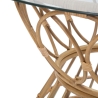 Tavolino rotondo da salotto in rattan e vetro 75x44,5cm Panama Circlce Sconti