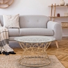 Tavolino rotondo da salotto in rattan e vetro 75x44,5cm Panama Circlce Vendita