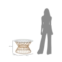 Tavolino rotondo da salotto in rattan e vetro 75x44,5cm Panama Circlce Catalogo